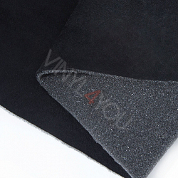 Алькантара на поролоне без клея Черная