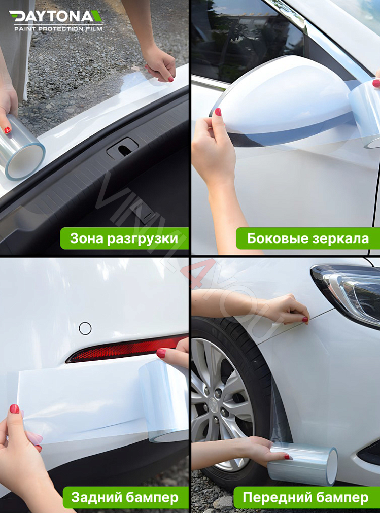 Защитная лента гибридный полиуретан DAYTONA PPF H300 ширина 10см (длина 10 м)